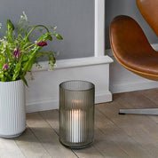 Grooved Glass Vase