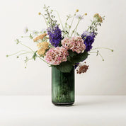 Grooved Glass Vase
