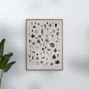 Poster & Frame Bloom Poster by Anne Mark Møller. 50 × 70 cm Scandinavian art print with abstract floral design. Rolled, unframed print.