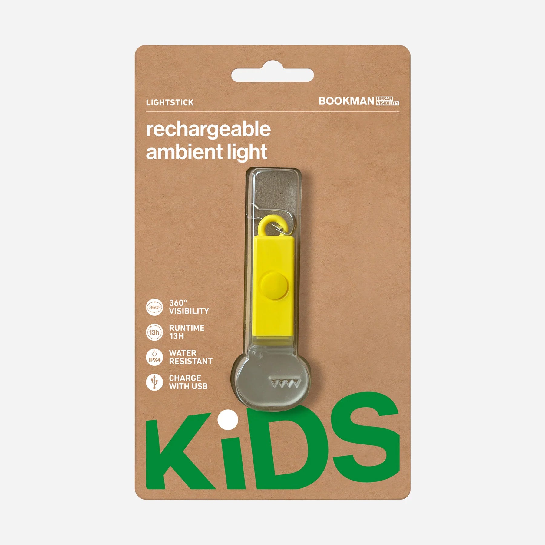 Light up the school run with the Bookman Kid’s Lightstick—rechargeable, waterproof, and available in Bird Blue, Fox Red, or Dinosaur Yellow. Fun-shaped 360° LED glow keeps kids safe and visible in style.