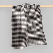 Eco Gingham Kitchen Towel by A World of Craft in black and natural gingham, handwoven from organically grown cotton.