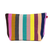 Noelia Toilet Bag by A World of Craft in multicolored handwoven cotton stripes with nylon lining, Fair Trade handmade in Guatemala—perfect for toiletries or as a clutch.