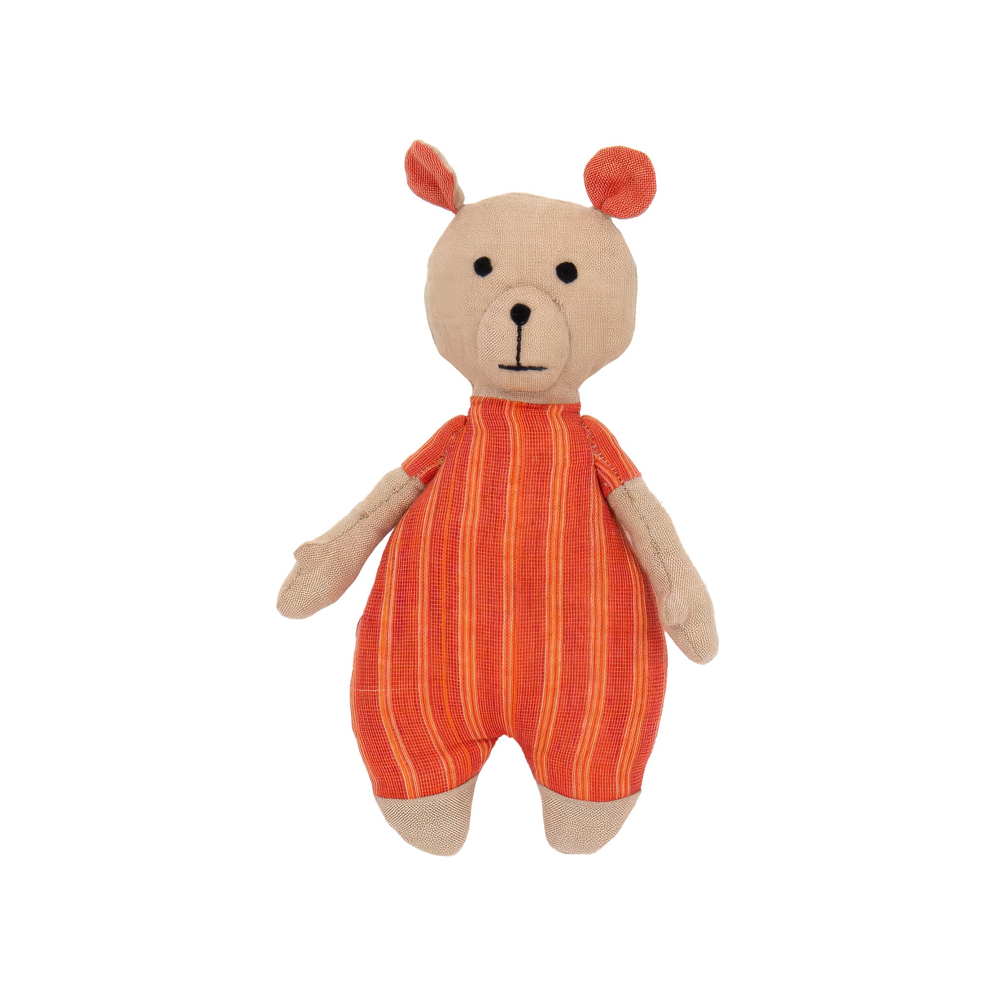 Soft Bear stuffed animal by A World of Craft made from handwoven cotton with natural kapok filling, featuring a simple Scandinavian-inspired design and soft neutral colors.