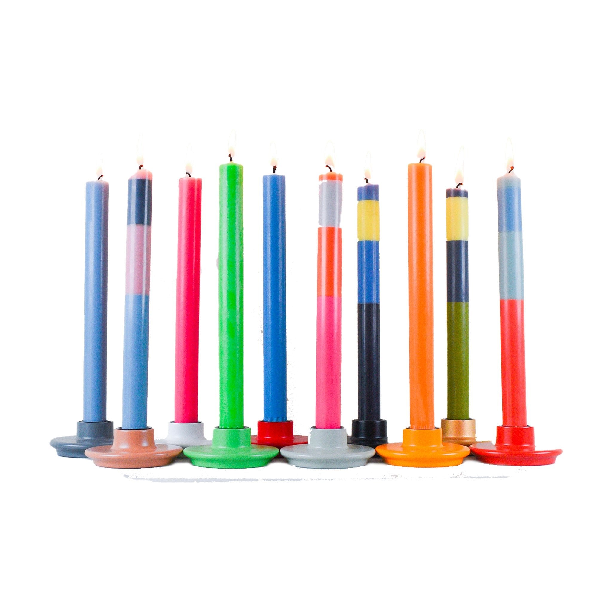 Abstract Striped Dinner Candle Set - Hei-Hey