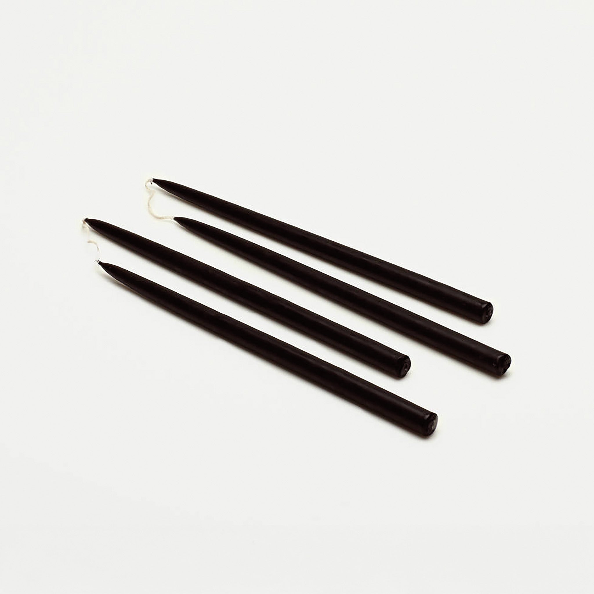 Architectmade black tape candles for Gemini Candleholder by Peter Karpf in matte black stainless steel.