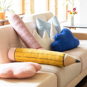 Aveva Design Cushions, handmade from 100% wool in Nepal. Fun shaped pillows for kids’ rooms or cozy adult décor.
