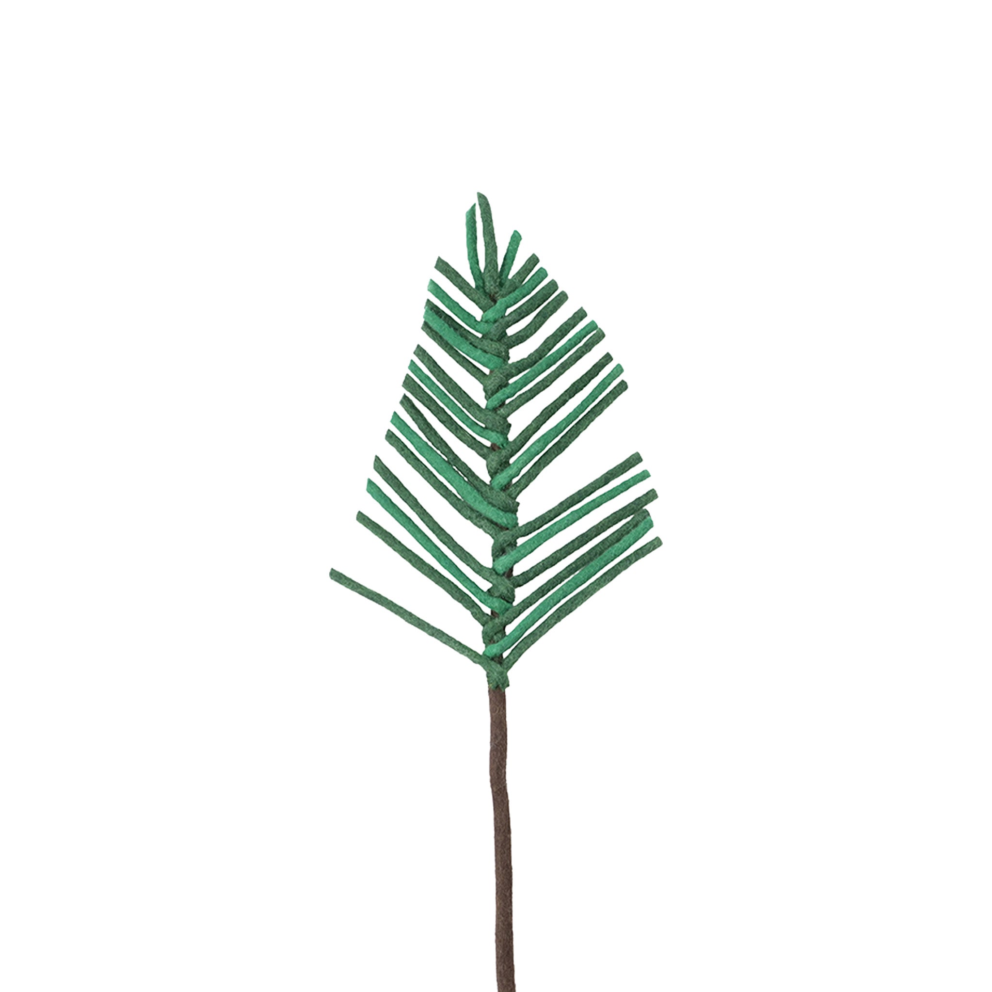 Wool felt Endless Flower stem by Aveva in Pine Branch design, handmade in Nepal.