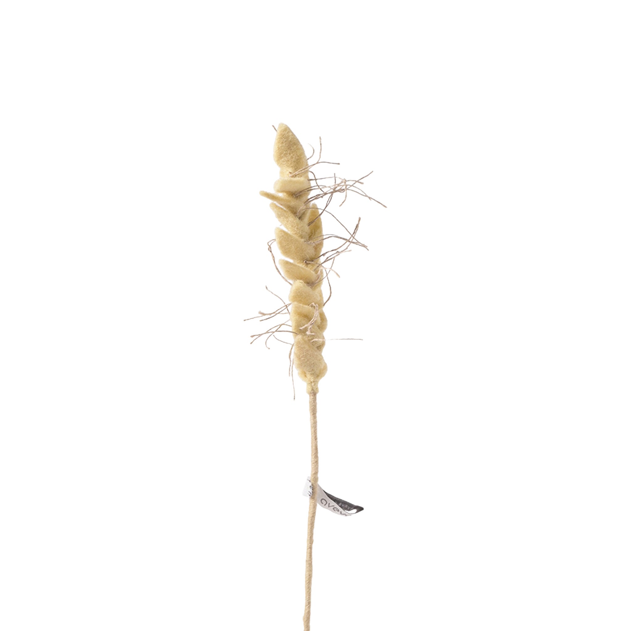 Wool felt Endless Flower stem by Aveva in Wheat design, handmade in Nepal.