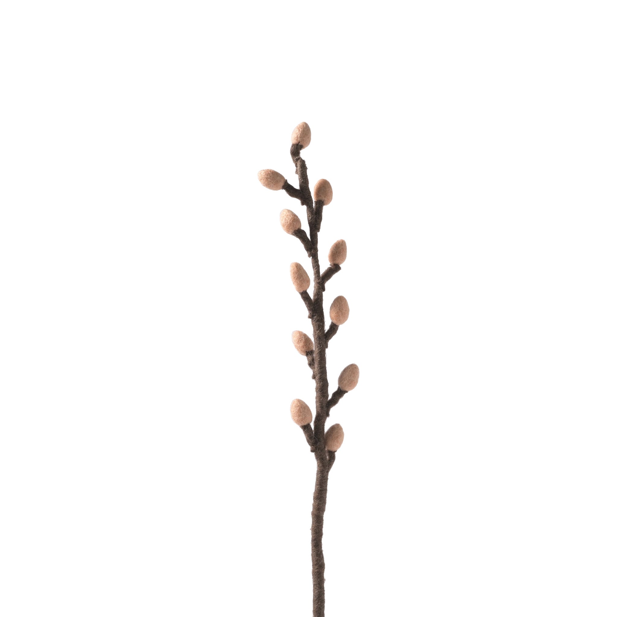 Wool felt Endless Flower stem by Aveva in  Willow design, handmade in Nepal.