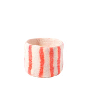 Aveva Design Flower Pot 25, 100% wool with waterproof rubber lining. Handmade in Nepal, 14 × 14 cm colorful pot for playful, stylish plant décor.