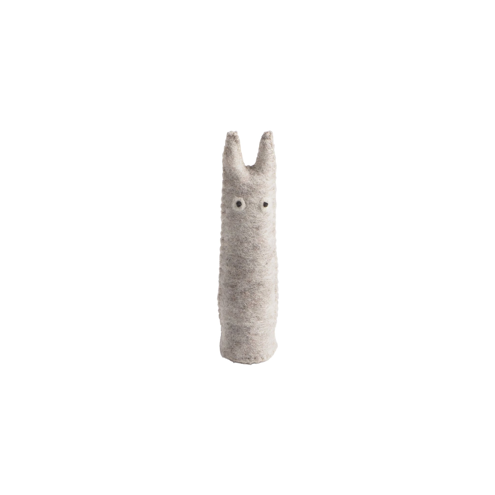 Handmade by Aveva, this wool felt cat figure is crafted from natural wool and kapok. The Curious cat in Raw Nature is allergen-free and available in medium and large.