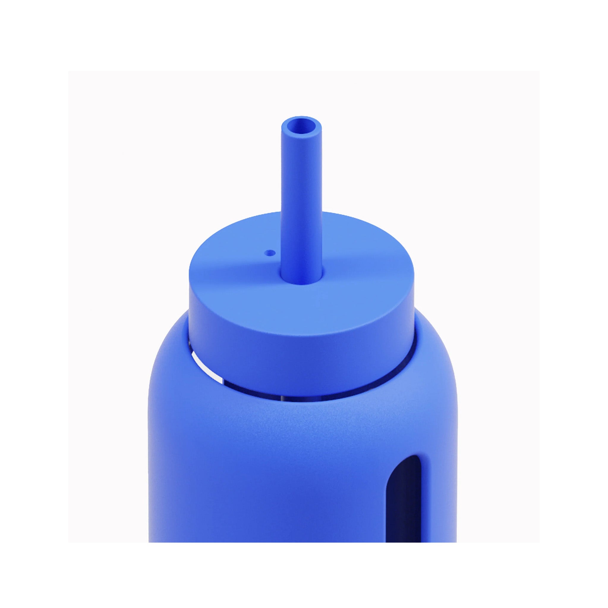 Bink Big Bottle Lounge Straw Cap with wide silicone straw and spill-resistant press-on lid. Dishwasher safe and compatible with the 36 oz Big Bottle.