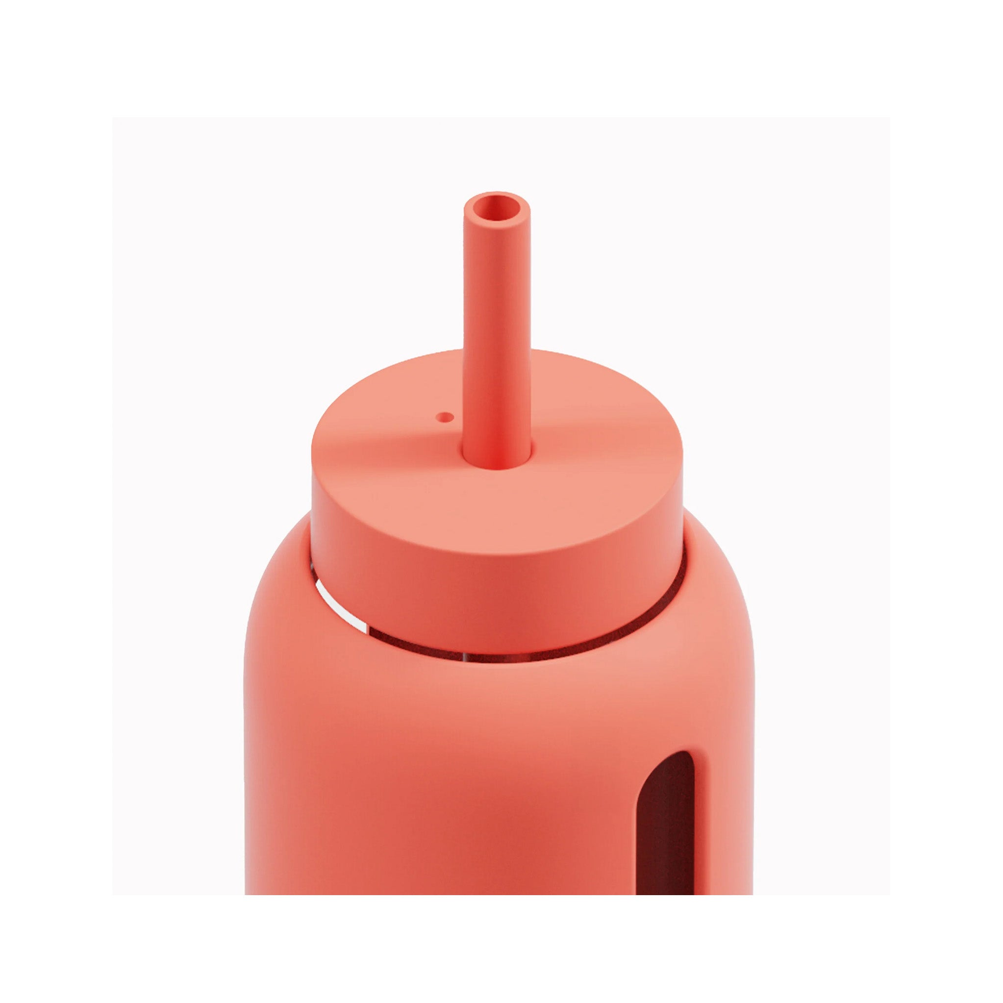 Bink Big Bottle Lounge Straw Cap with wide silicone straw and spill-resistant press-on lid. Dishwasher safe and compatible with the 36 oz Big Bottle.