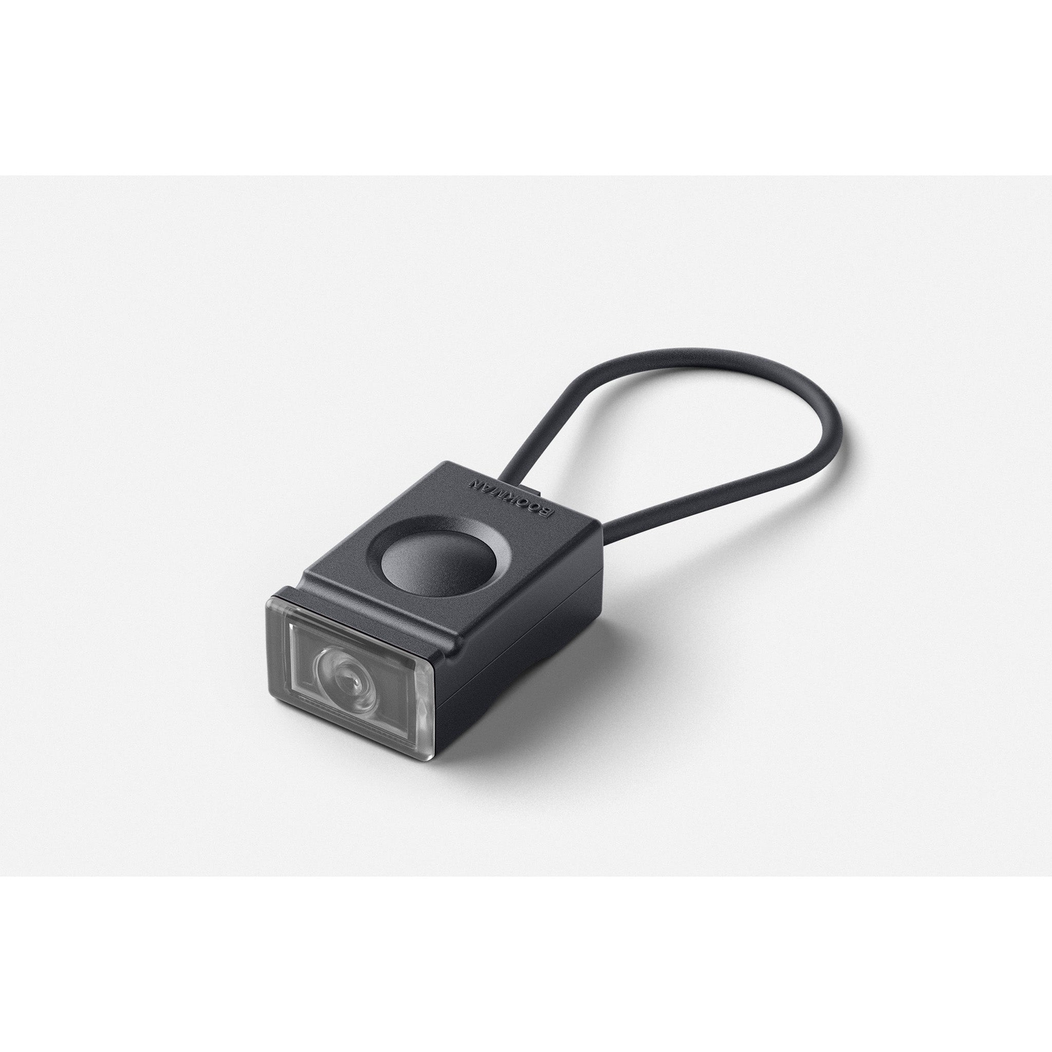 Bookman Block Bike Lights—compact, rechargeable, and easy to mount with elastic bands. Choose Front or Rear, both with 50 lumens, 4 modes, runtimes up to 31 hours, and plastic-free packaging.