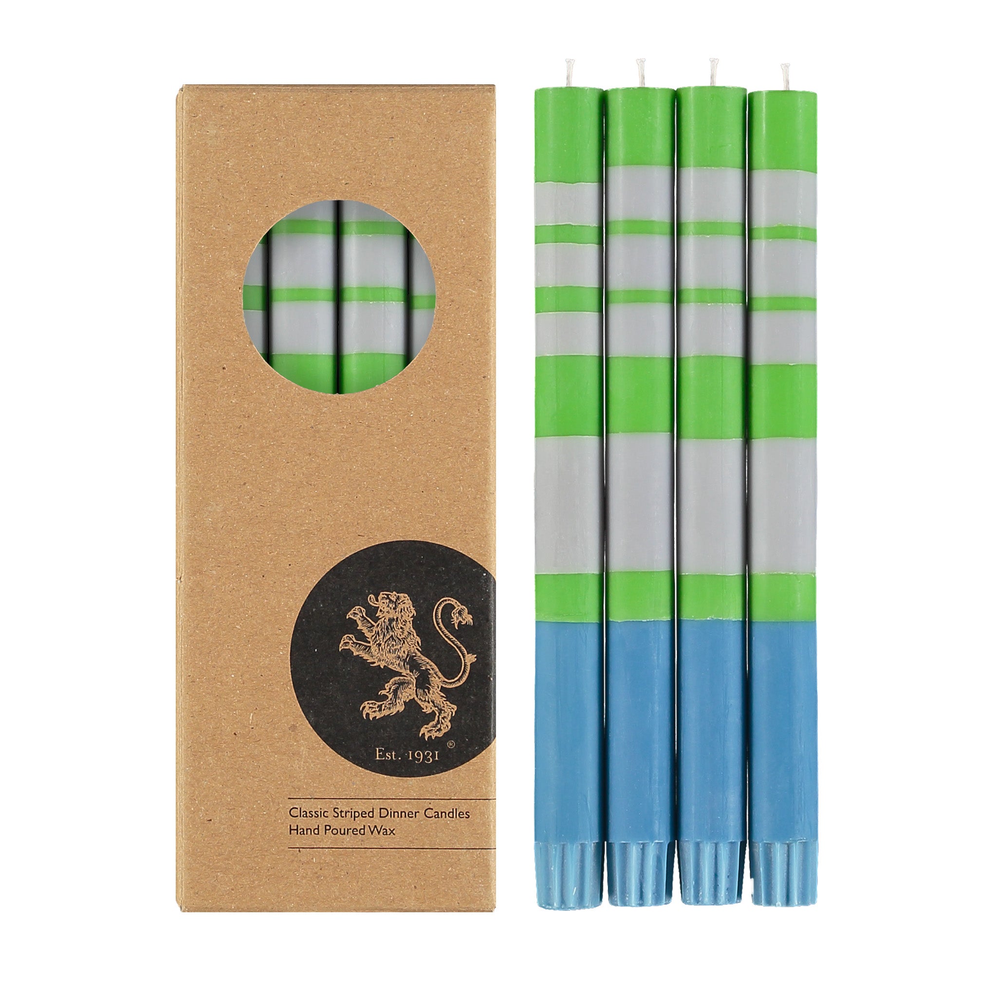 Striped Dinner Candle Set