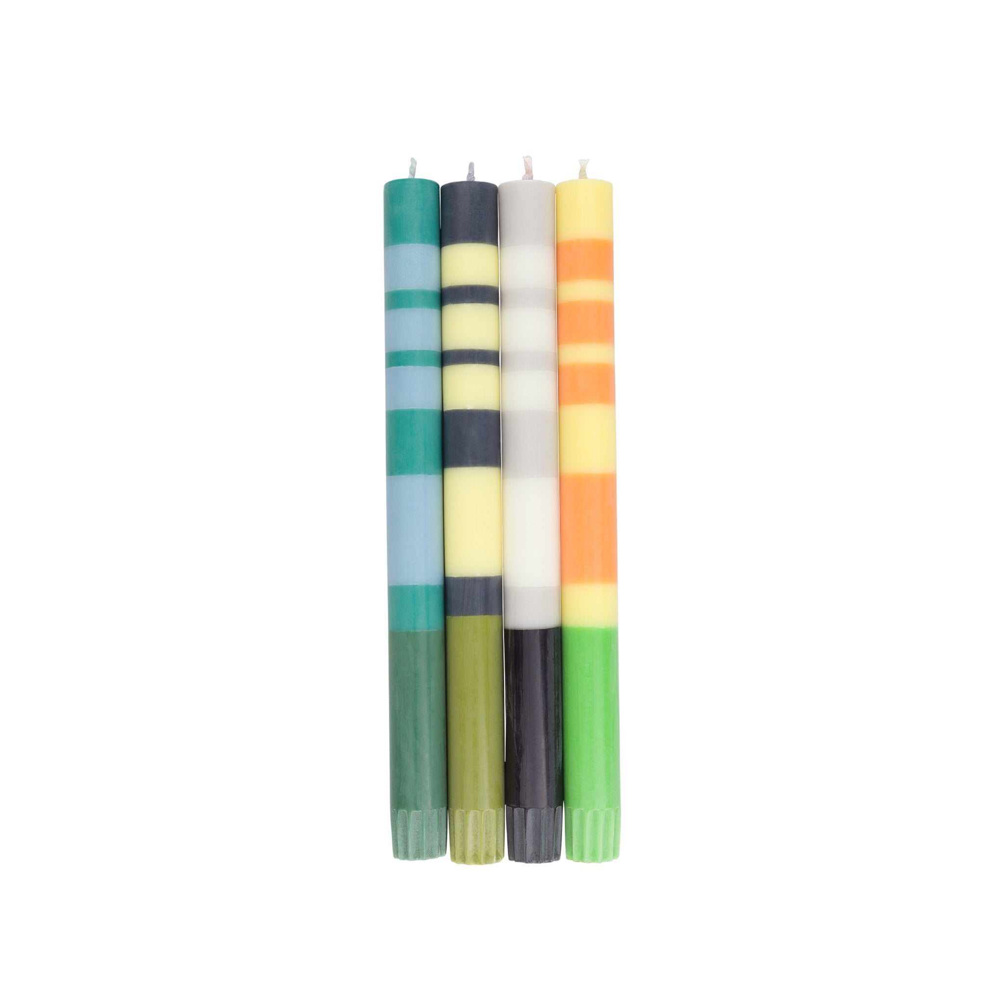 Striped Dinner Candle Set