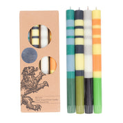 Striped Dinner Candle Set