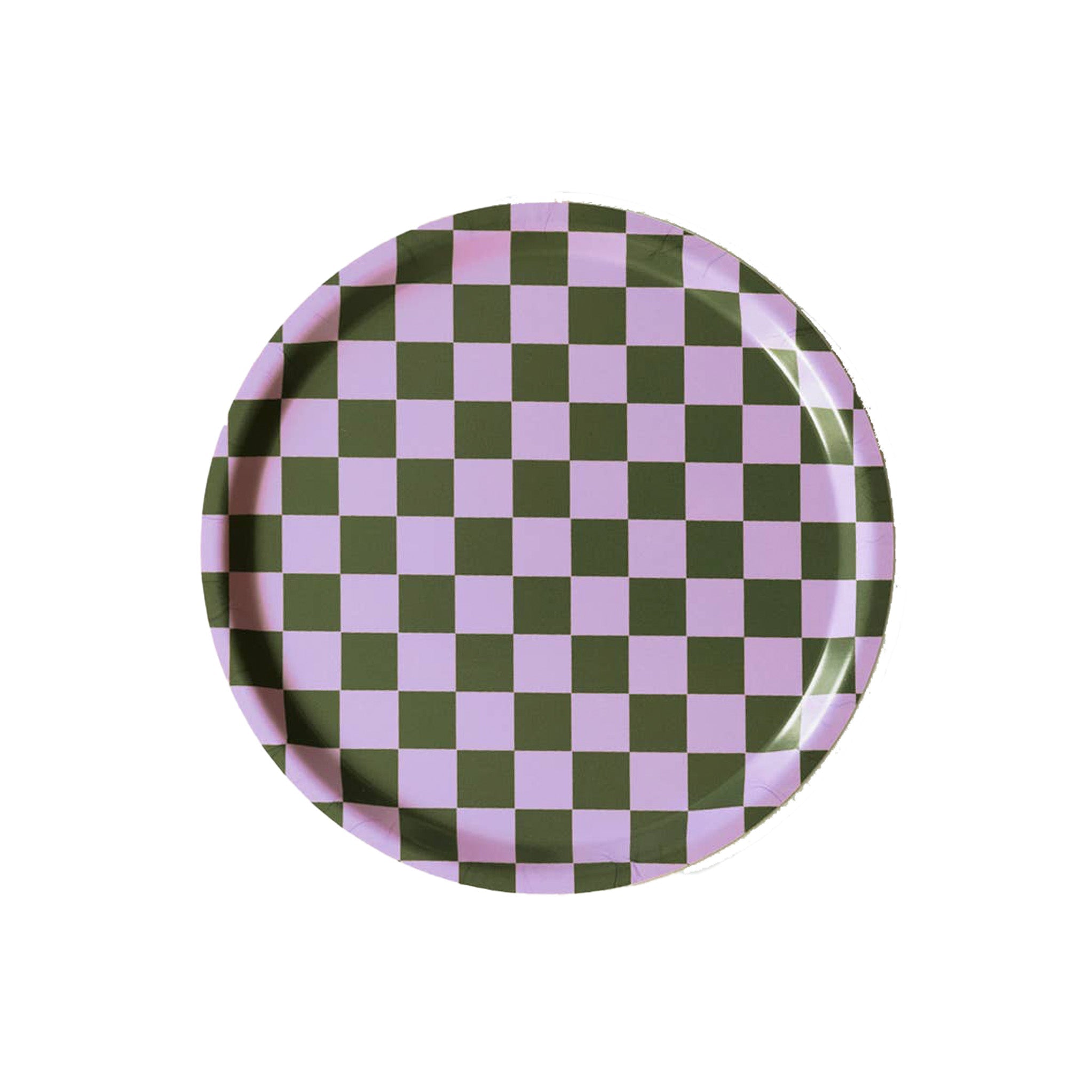 Checker Round Serving Tray - Hei-Hey