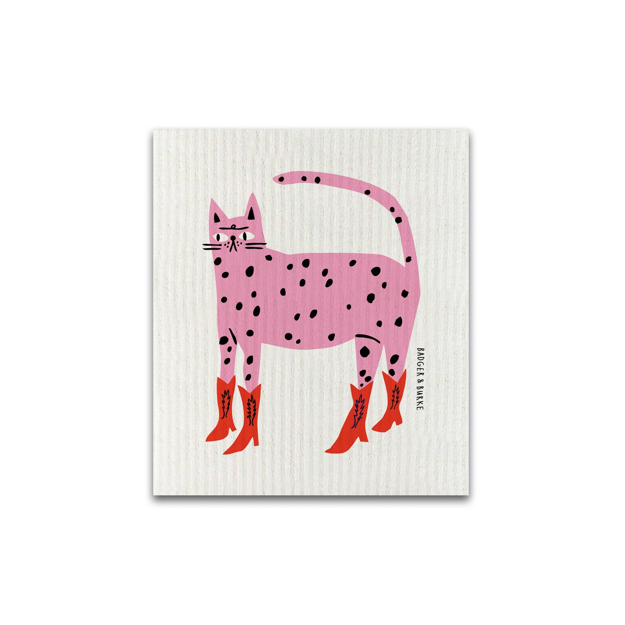 Cowboy Kitty Swedish Dishcloth - Hei-Hey