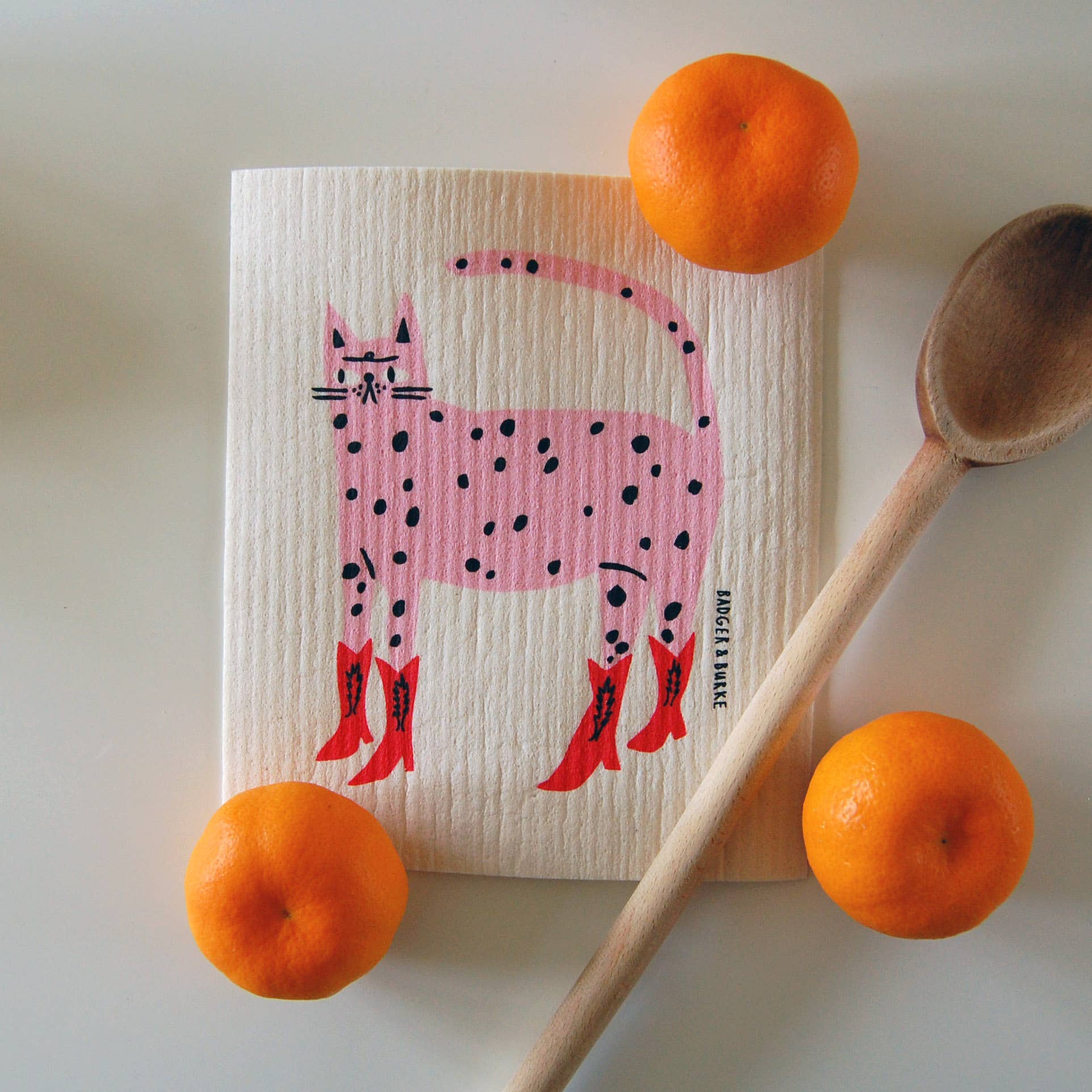 Cowboy Kitty Swedish Dishcloth - Hei-Hey
