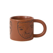 Donna Wilson Bear Mug in warm brown stoneware with hand-drawn bear illustrations and chunky rounded handle.