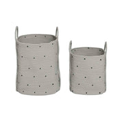 Dot Cotton Rope Basket Set - Hei-Hey