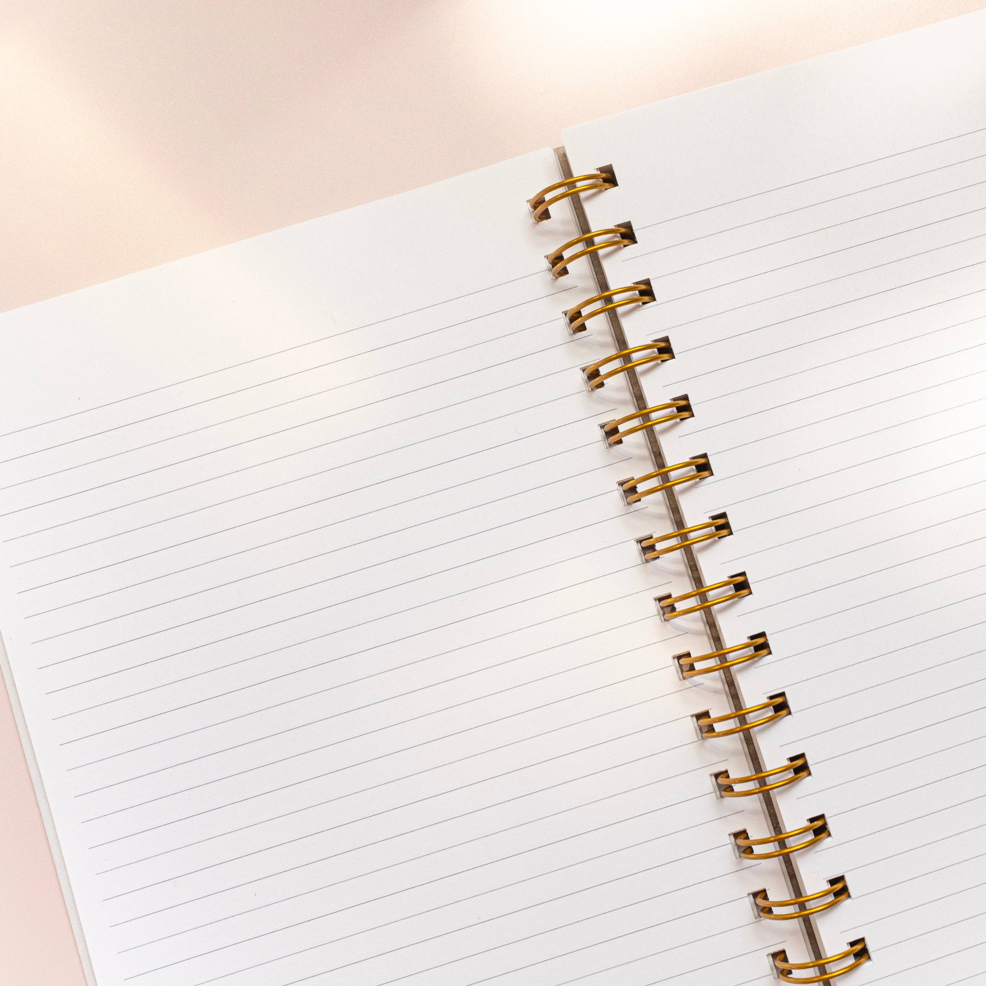 Worthwhile Paper Ice Pebble Lined Notebook with cool organic design. Handmade wire-bound journal with cotton cover and recycled lined paper, 5.5 × 8.5 inches.