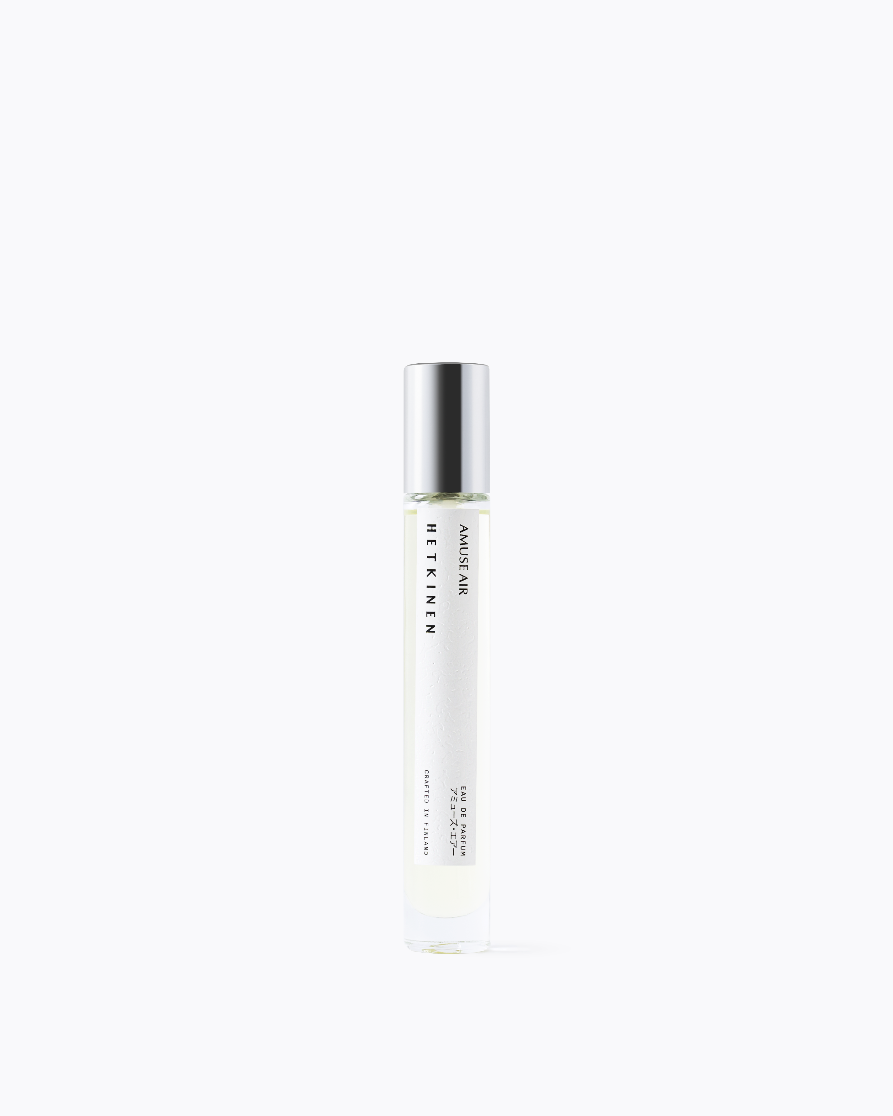 Hetkinen Amuse Air Eau de Parfum Roll-On, 12.5 mL natural perfume with notes of sweet orange, lemon, jasmine, neroli, lavender, vanilla, cedarwood, and patchouli.
