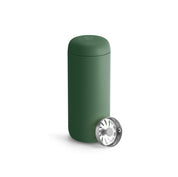 Fellow Carter Move Mug in matte stainless steel with ceramic-coated interior and splash-guard lid.