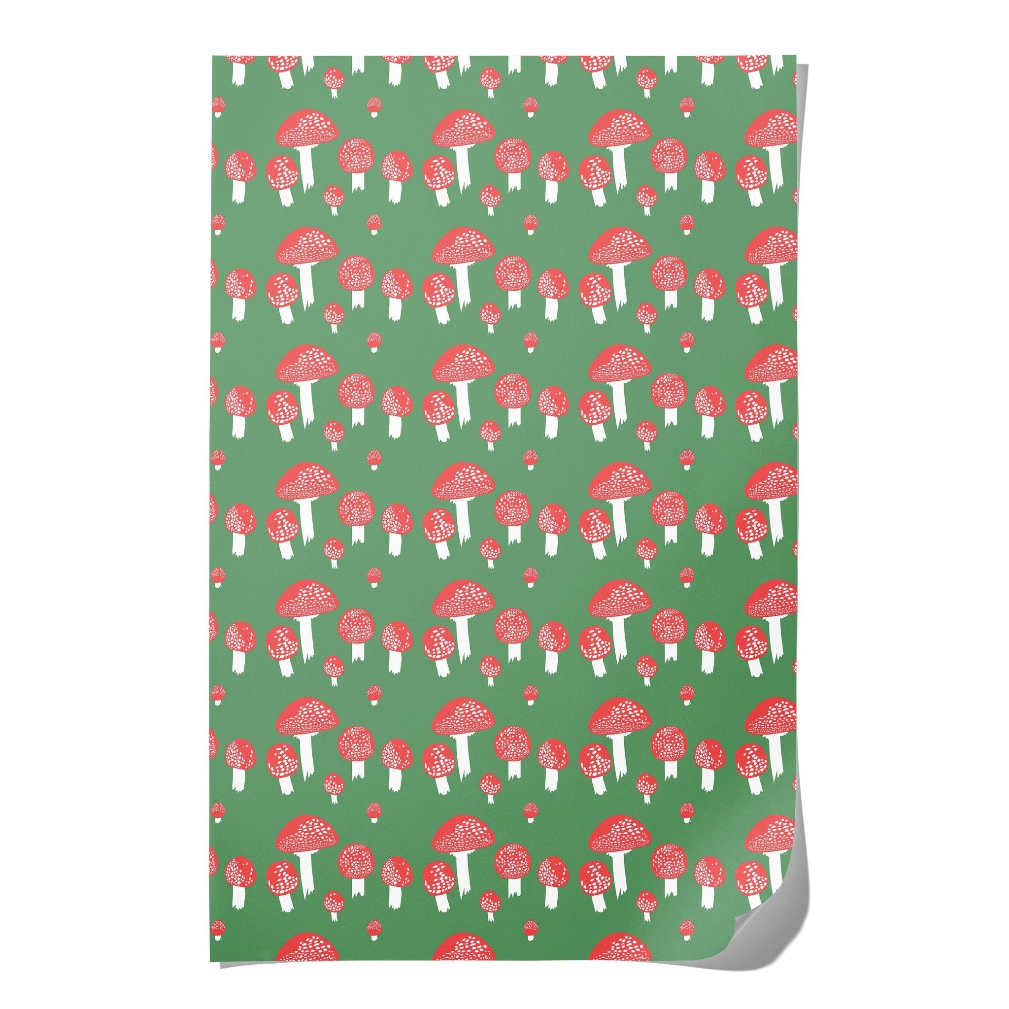 Festive Mushrooms Gift Wrap - Hei-Hey