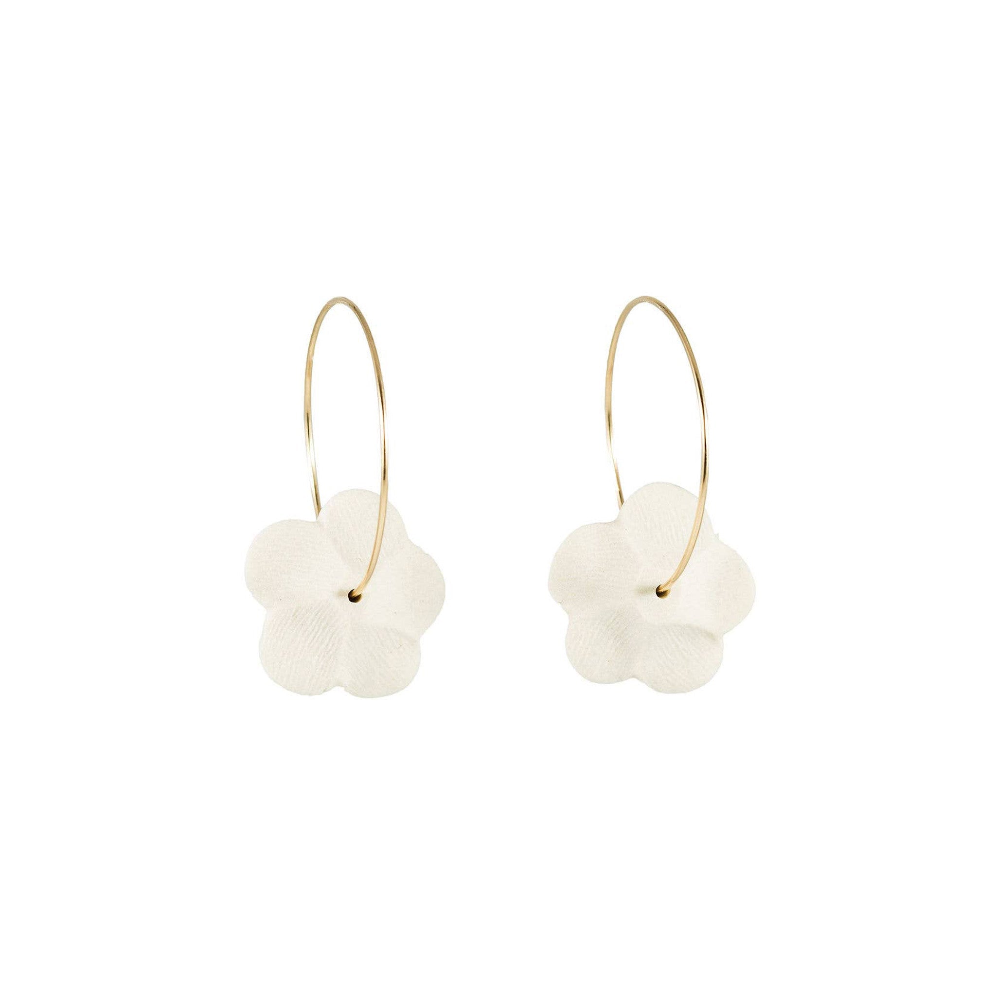 Flower Hoop Earrings - Hei-Hey