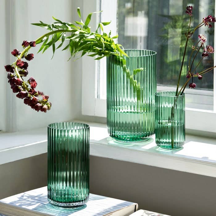 Grooved Glass Vase - Hei-Hey