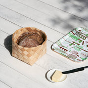 Metsä Tray with green Nordic forest pattern by Bjørn Rune Lie made from Scandinavian birch wood.