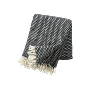 Klippan Yllefabrik Knut Wool Throw in Dark Grey, 100% lamb’s wool, timeless Scandinavian wool blanket.