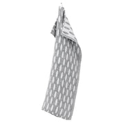 Lapuan Kankurit Helmi Linen Towel in dot pattern. Eco-friendly 100% linen, absorbent, quick-drying, and versatile for kitchen or bath.
