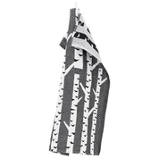 Lapuan Kankurit Koivu Linen Towel featuring a Finnish birch tree pattern in a cotton-linen blend, absorbent, durable, and made in Finland.