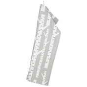 Lapuan Kankurit Koivu Linen Towel featuring a Finnish birch tree pattern in a cotton-linen blend, absorbent, durable, and made in Finland.