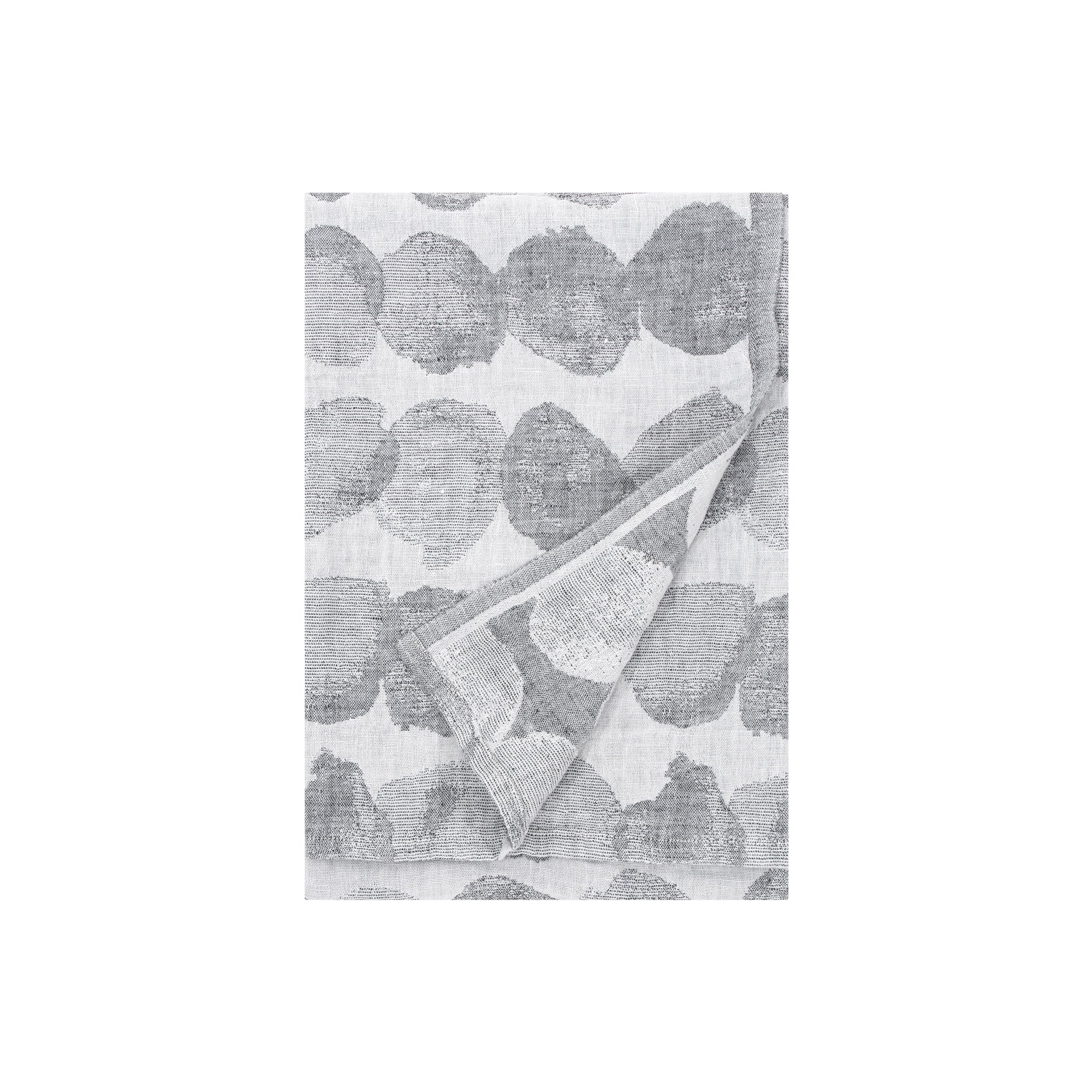 Lapuan Kankurit Sade extra-large linen towel designed by Aoi Yoshizawa with a soft rain-inspired striped pattern, woven in Finland from 100% washed linen.