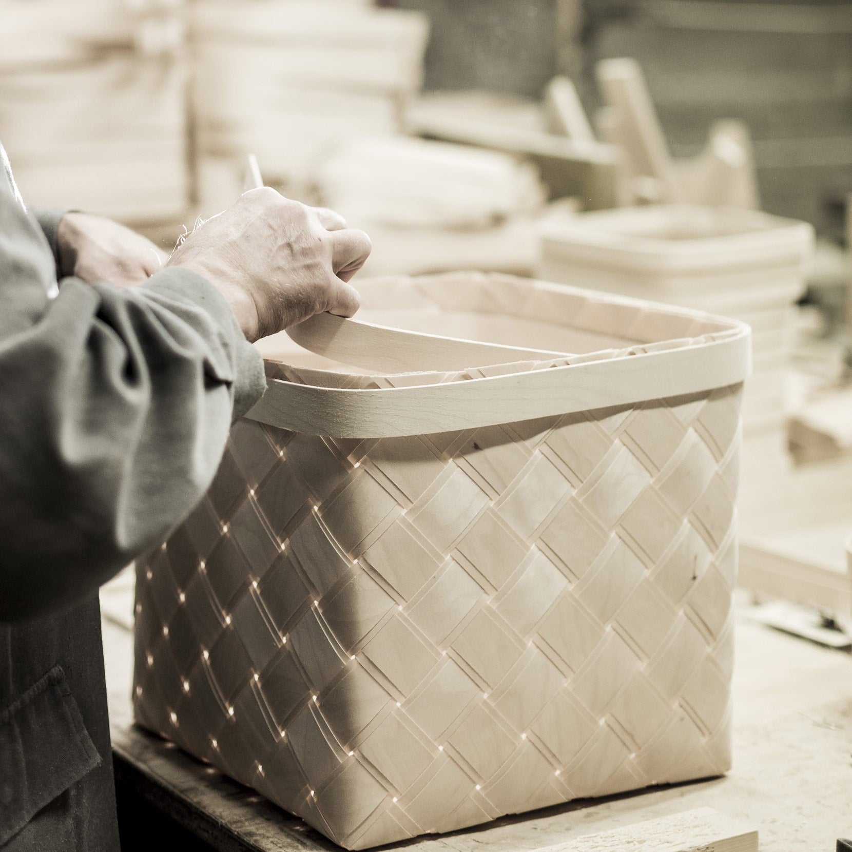 Lastu Round Birch Basket - Hei-Hey