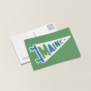 Maine Pennant Flag Postcard