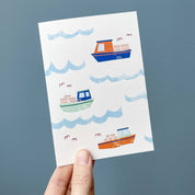 Lobster Boats Card - Hei-Hey