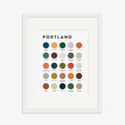 Lunch City Studio Portland, Maine Print. 8 × 10 in. art print featuring color swatches named for Portland landmarks. Ships flat, signed, and Hei-Day approved.
