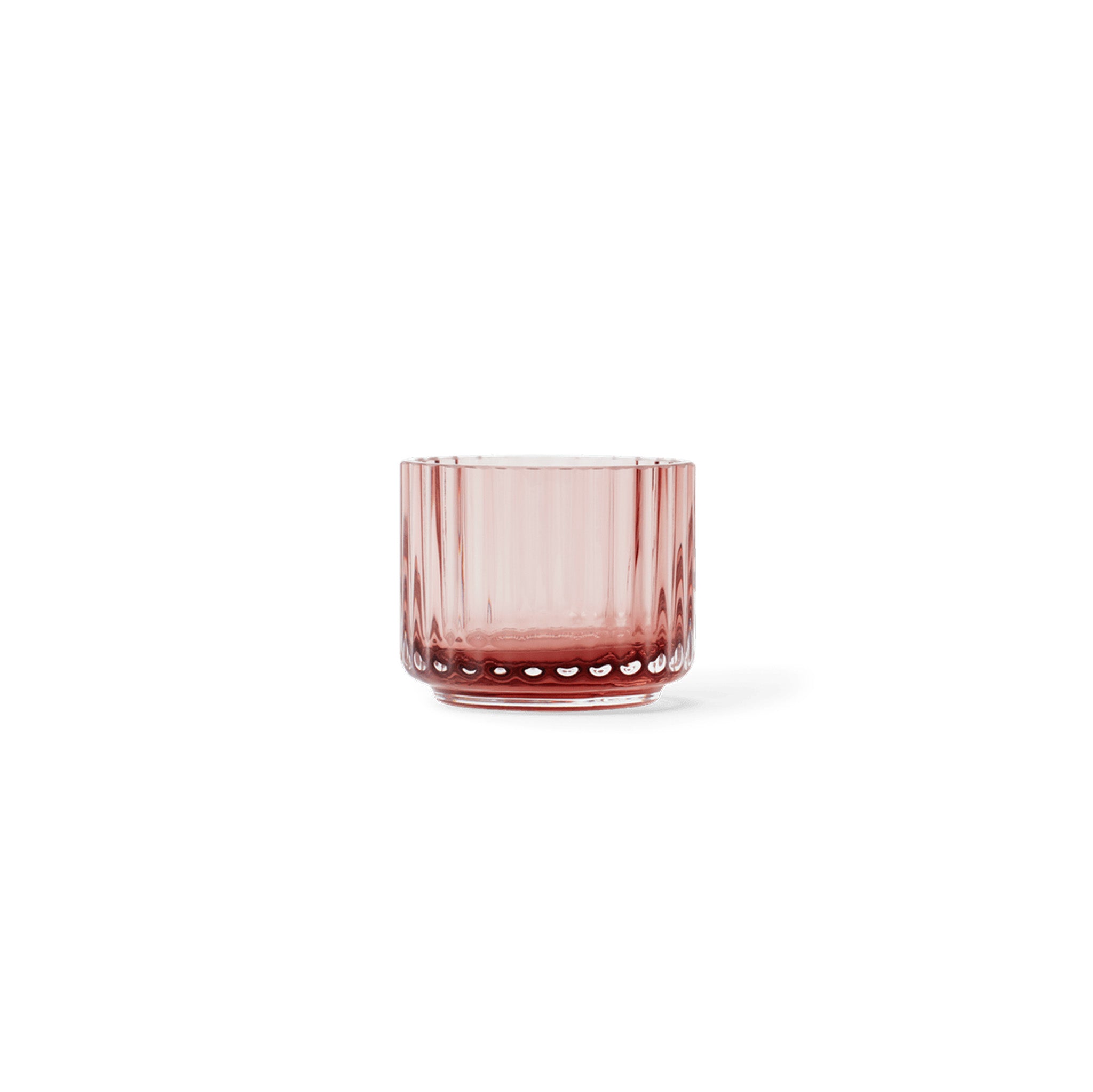 Grooved Glass Tealight Holder