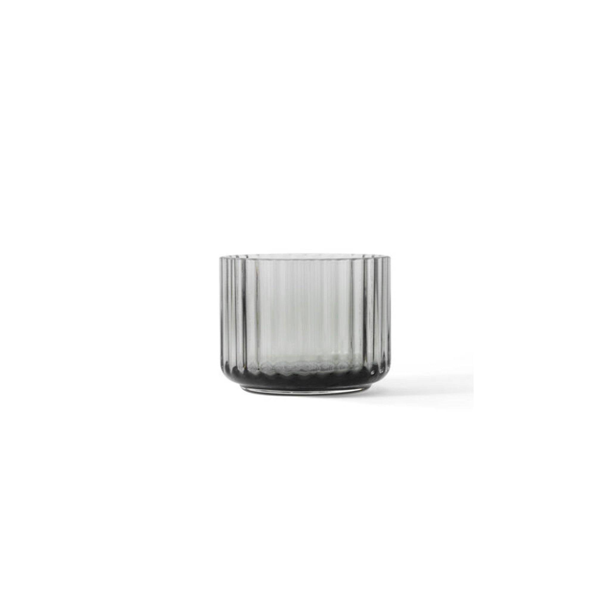 Grooved Glass Tealight Holder