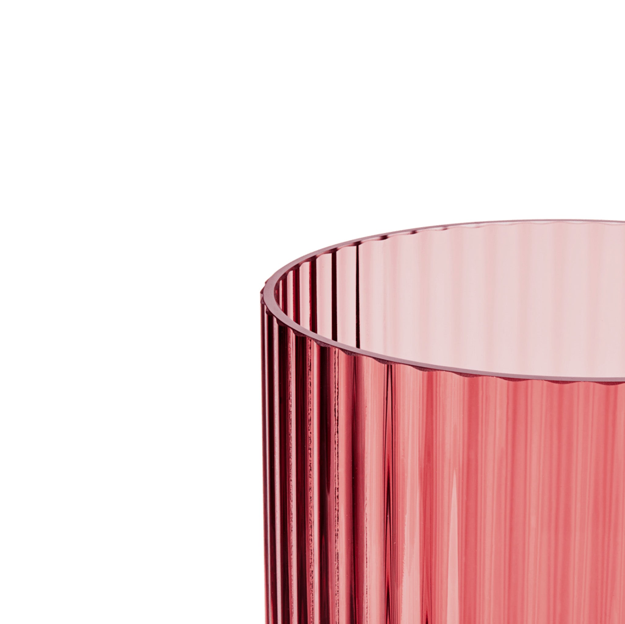 Grooved Glass Vase