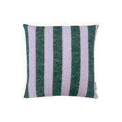 Maison Deux Candy Wrap Cushion Cover in lilac and green 100% wool with bold vertical stripes, jacquard-woven.