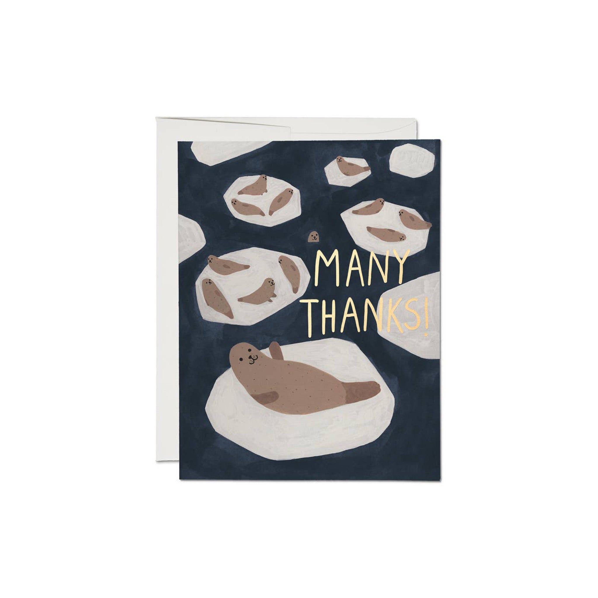 Many Thanks Seal Greeting Card - Hei-Hey