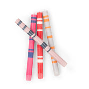 Mixed Striped Eco Dinner Candle Set - Hei-Hey