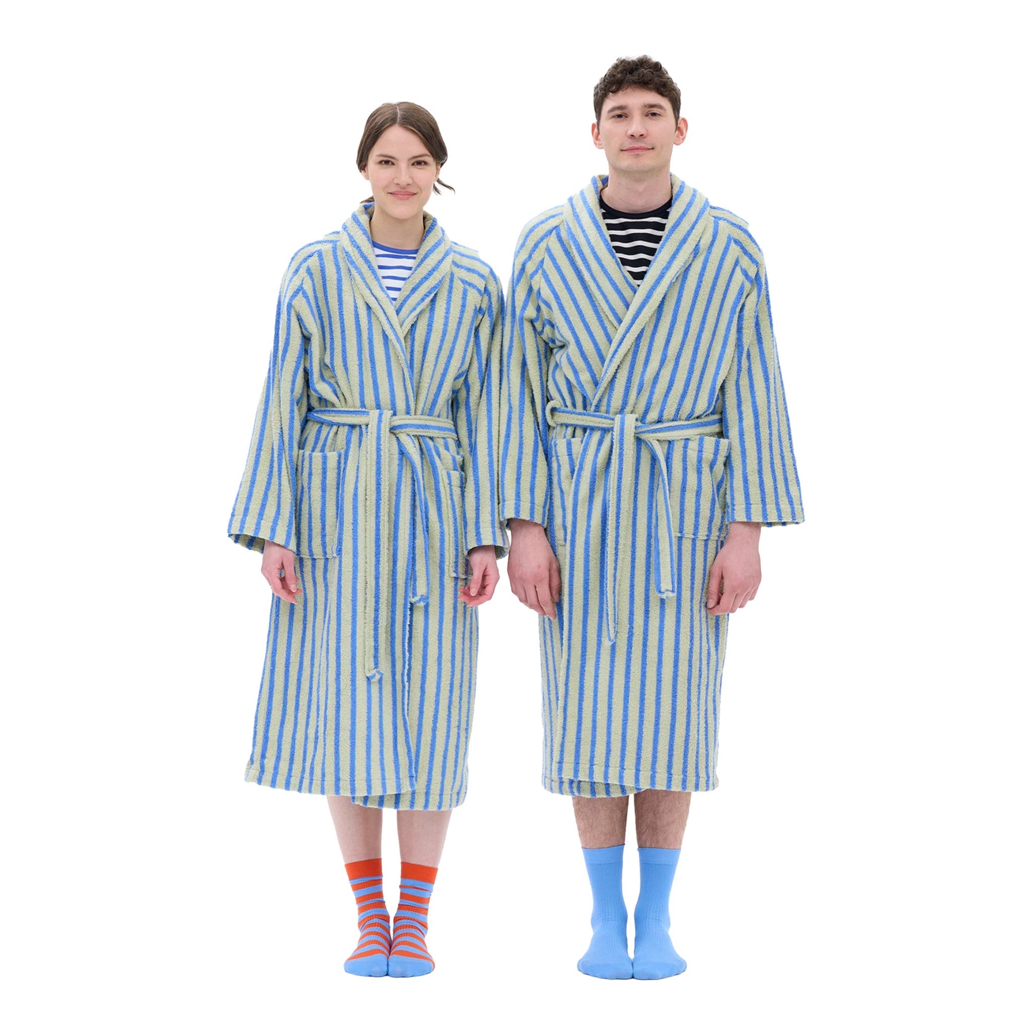 Narrow Stripe Unisex Bathrobe - Hei-Hey