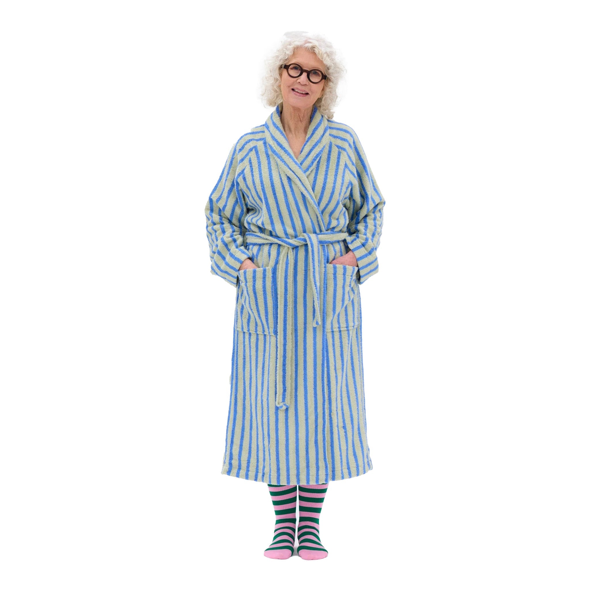Narrow Stripe Unisex Bathrobe - Hei-Hey